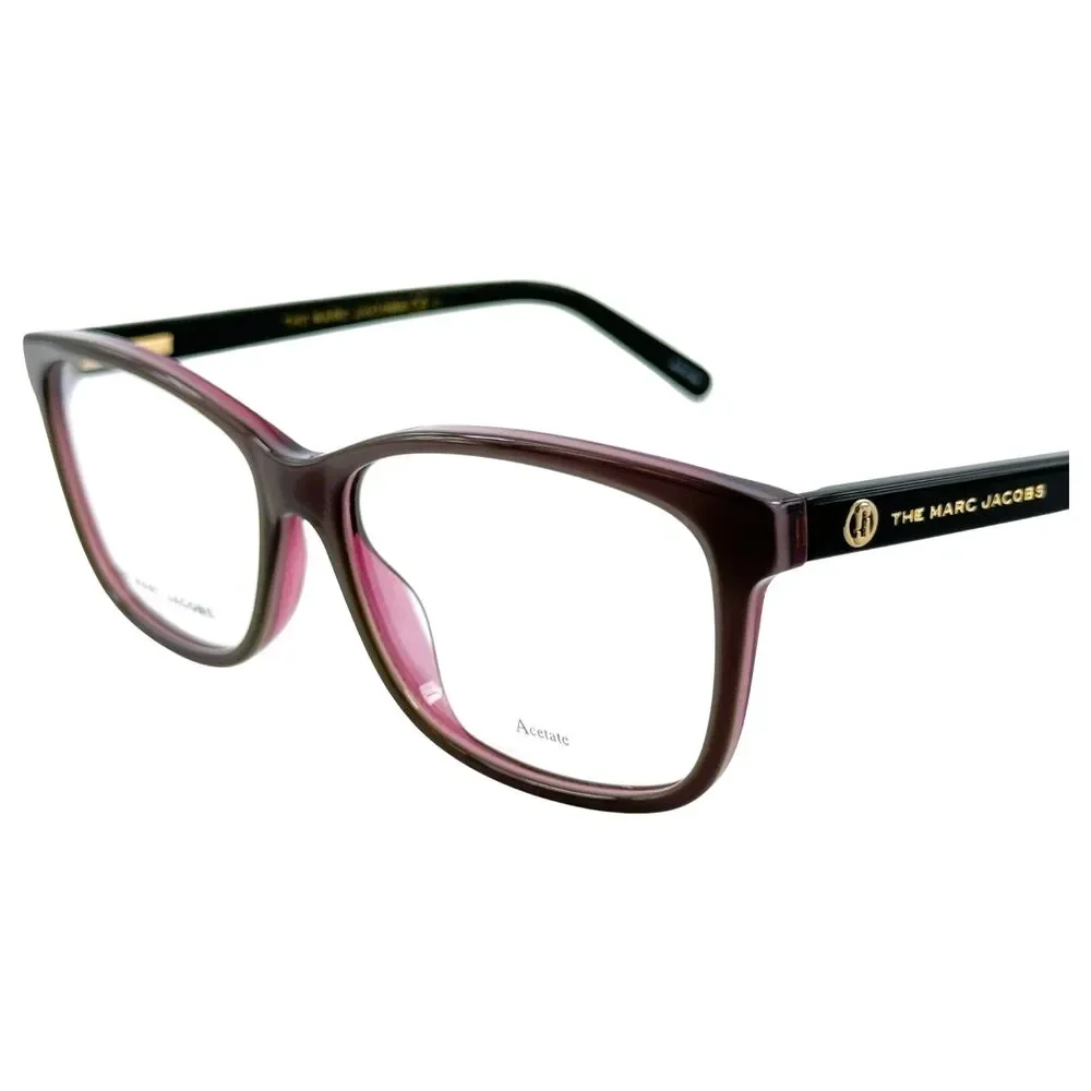 Marc Jacobs Marc 558 Womens Plastic Eyeglass Frame 7QY Grey Burgundy 53-15